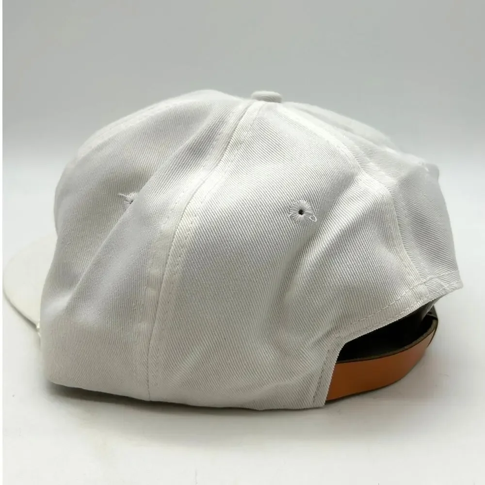 Vintage 80s 90s Pepsi-Cola White Strapback Rope Brim Embroidered Logo Promo Cap